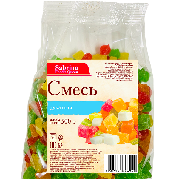 Смесь цукатная Sabrina Food's Queen