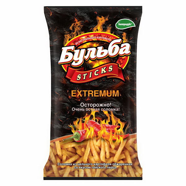 Соломка Бульба sticks Extremum из цельн картофеля Тайский перц обжаренная 75г