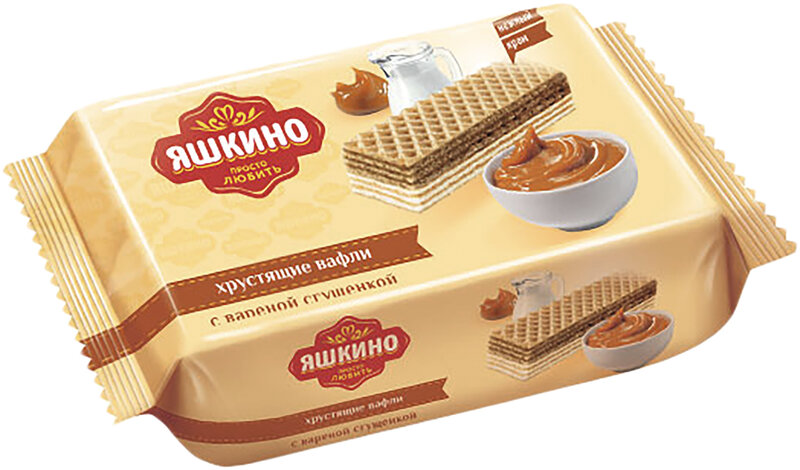 Купить Вафли с вареной сгущенкой 200г Яшкино по низкой цене с быстрой ...