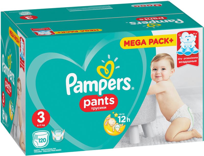 

Подгузники-трусики Pampers 3 Midi 6-11 кг, 120шт