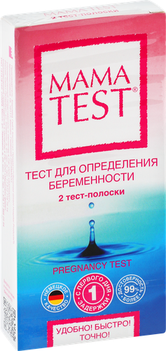 

Тест для определения беременности Mamatest тест-полоски 2 шт.