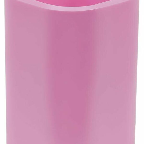 Подставка-стакан Стамм Фаворит пластиковая квадратная, розовая