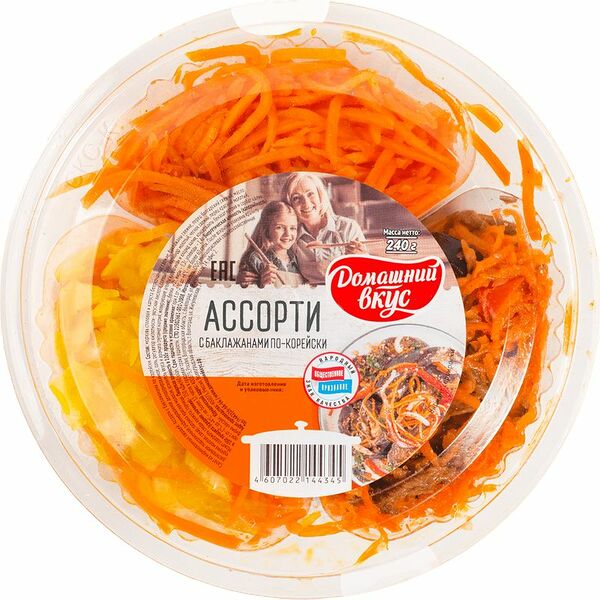 Ассорти Домашний вкус с баклажанами по-корейски 200г