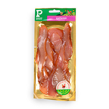 Карпаччо сырокопченое Раменский деликатес из мяса курицы, нарезка