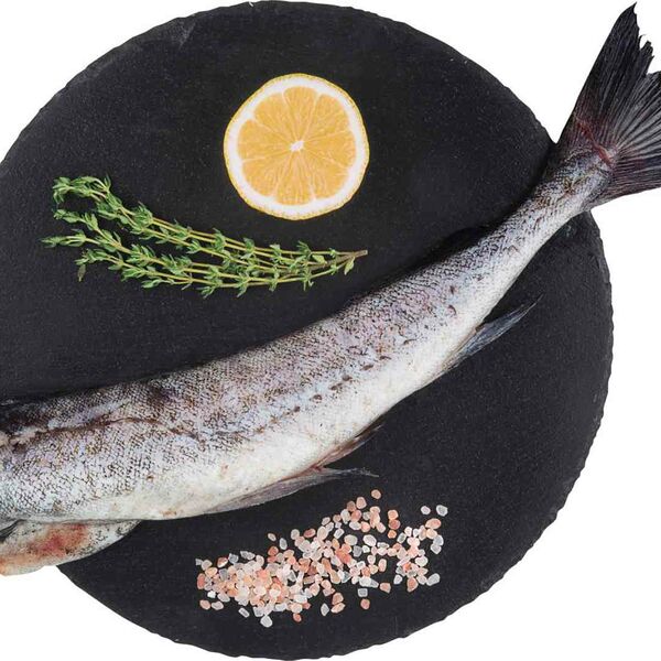 Минтай охлаждённый, потрошёный без головы, (1 штука ~ 450 г)