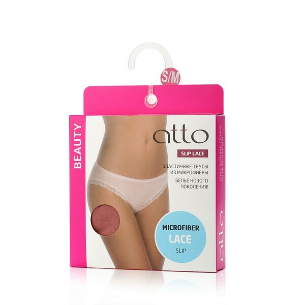 Женские трусы Atto Lace slip vita alta Пепельная роза S/M