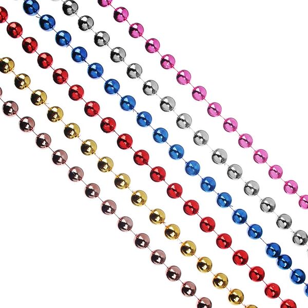 Сноу бум бусы декоративные, 200 см, пластик, 6 цветов, арт. 2021-9 (20 мм)