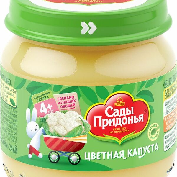 Пюре Сады Придонья из цветной капусты с 4 мес. 80г