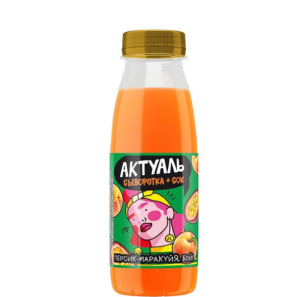 Напиток сывороточный Актуаль персик-маракуйя