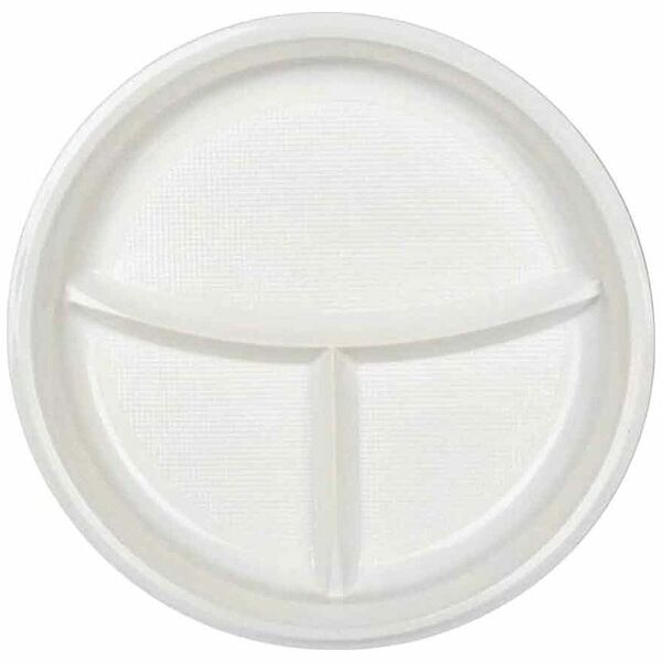 Тарелка одноразовая Мистерия 3-секционная