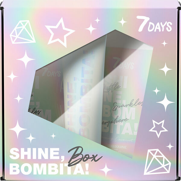 Набор подарочный 7 Days Shine Bomb Diamond Box молочко для тела + скраб + маска