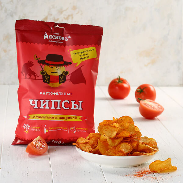 Чипсы картофельные томат-паприка Мясновъ Буфет
