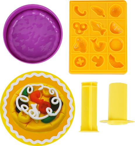 Тесто для лепки КРОК&ДИЛЛИ Пицца, с аксессуарами, 12 предметов, Арт. 3208