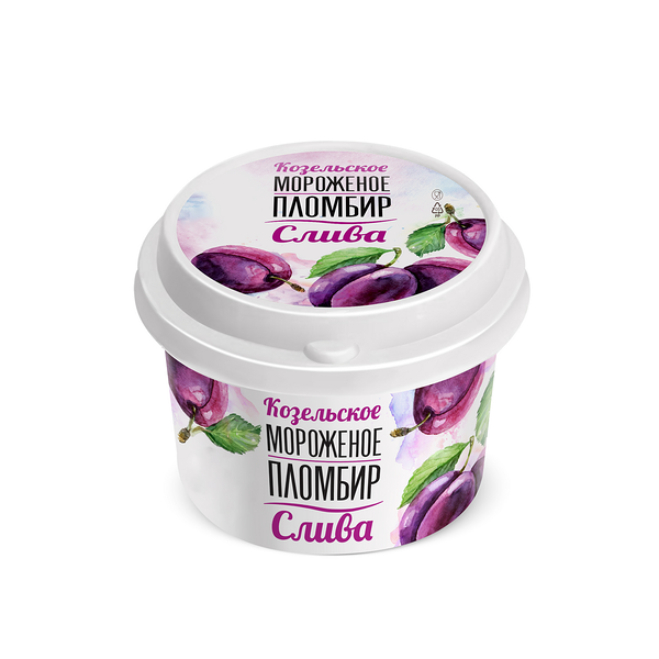 Мороженое Козельское пломбир слива 13.5% 150 г