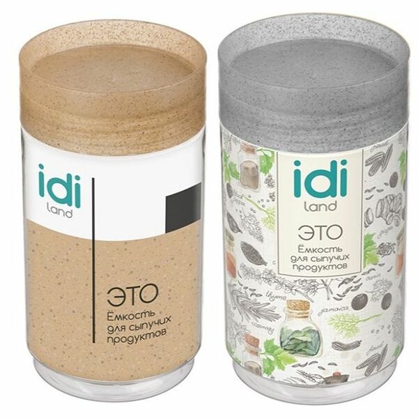 Емкость Idi Land для продуктов сыпучих, 1л