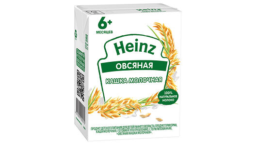 Каша молочная Heinz Овсяная с 6 месяцев