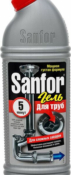 Средство Sanfor 5 минут для устранения засоров, 750мл