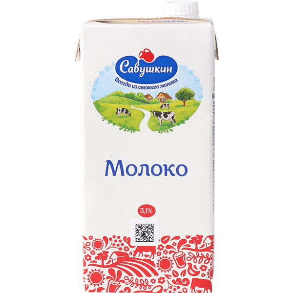Молоко «Савушкин» ультрапастеризованное, 3.1%