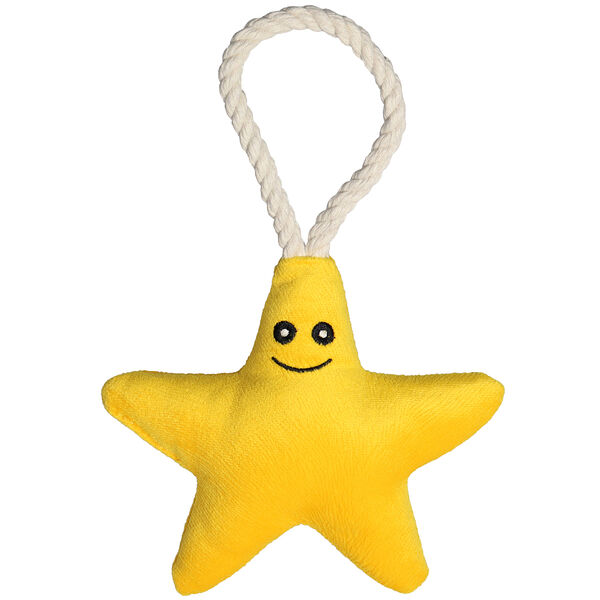 Mr.Kranch игрушка для собак звездочка с канатом и пищалкой 26 х 16 х 5 см., Желтый