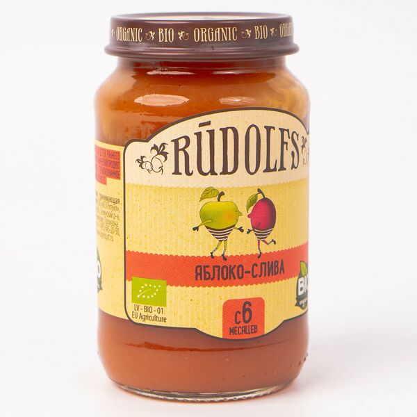 Пюре фруктовое Rudolfs Яблоко-Слива Organic