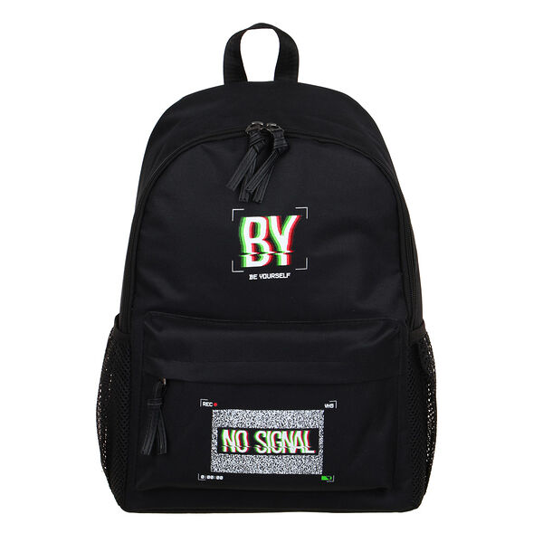 By нет сигнала рюкзак подростковый, 41x29x18см, 1 отд., 4 карм., плотный пэ, пласт.пулеры