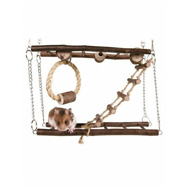 Подвесной мостик Trixie, деревянный для грызунов 27х17х17 см