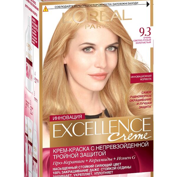 Краска для волос L`Oreal Paris Excellence оттенок 9.3 Светло-русый золотистый