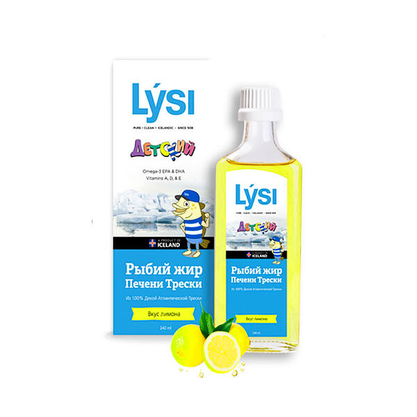 Лиси Омега 3 детский рыбий жир со вкусом лимона 240мл