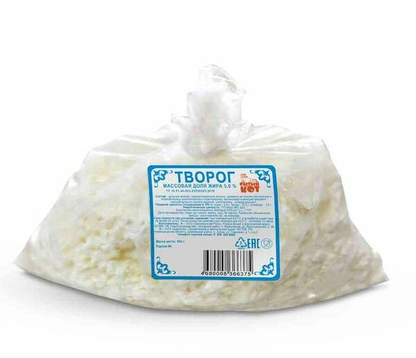 Творог Сытый Кот 5%, 500г