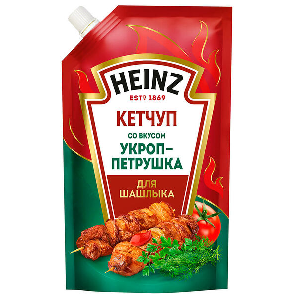 Кетчуп хайнц 320 г для шашлыка укроп-петрушка дой-пак