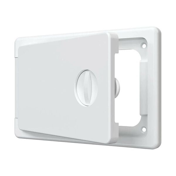 Люк-дверца ревизионная накладная с ручкой-задвижкой, 150х100 мм, АБС-пластик