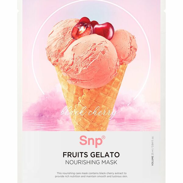 Маска тканевая SNP Fruits Gelato черная вишня, 25 мл