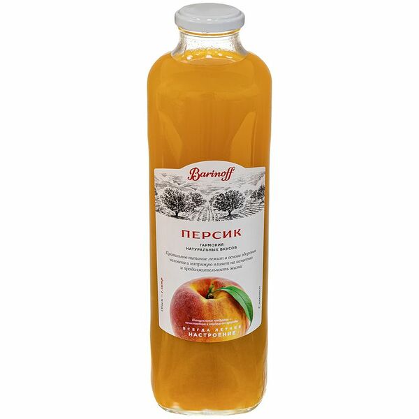 Нектар Barinoff Персик с мякотью 1 л