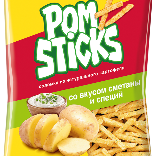Чипсы картофельные Lorenz Pomsticks соломкой со вкусом сметаны и специй