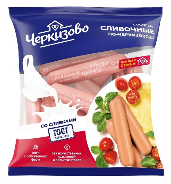 

Сосиски Черкизово Сливочные по-черкизовски 650 г
