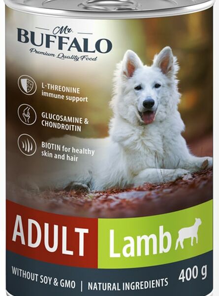 Влажный корм для собак Mr.Buffalo Adult Ягненок 400 г