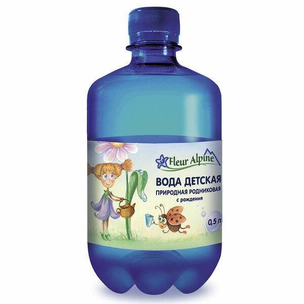 Вода детская Fleur Alpine Organic природная родниковая с рождения, 0.5 л