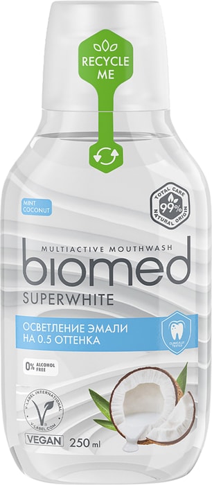 

Ополаскиватель Biomed SuperWhite для полости рта комплексный 250 мл