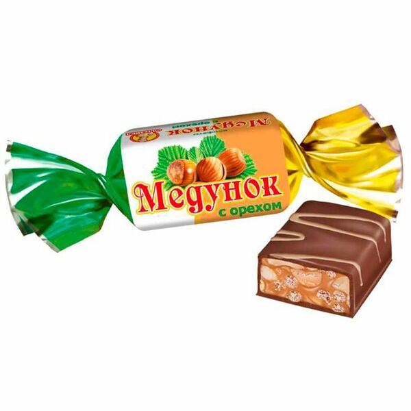 Конфеты глазированные Медунок Славянка с орехом