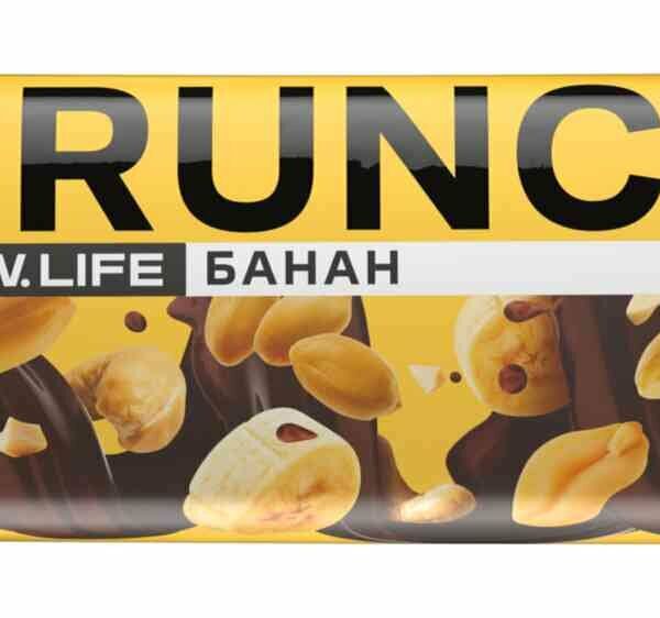 Батончик ореховый глазированный R.A.W. Life Crunch Банан