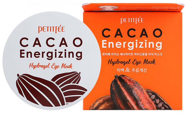 Патчи для области вокруг глаз Petitfee с экстрактом какао разглаживающие гидрогелевые 60 шт