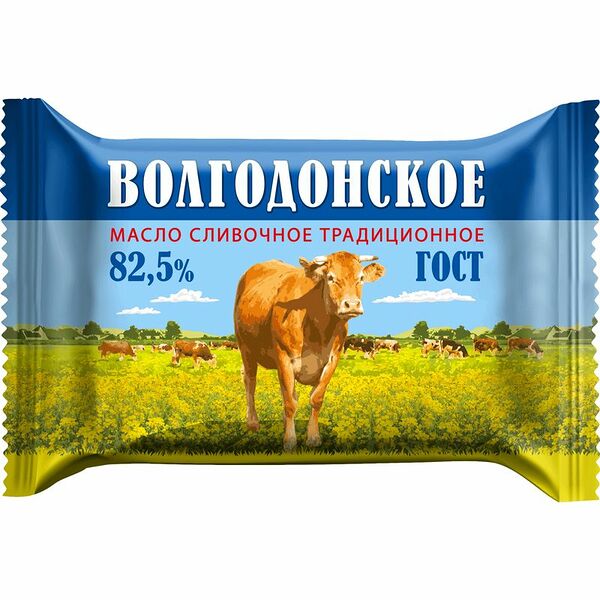 Масло сливочное Волгодонское Традиционное 82.5% 180 г