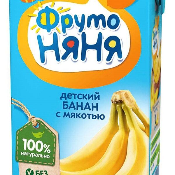 Нектар ФрутоНяня Банан с мякотью с 6 месяцев