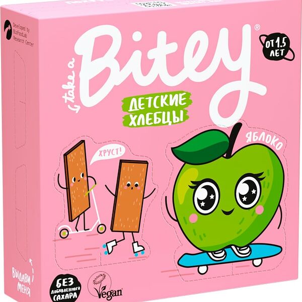 Хлебцы Bitey кукурузно-рисовые яблоко шпинат 40г