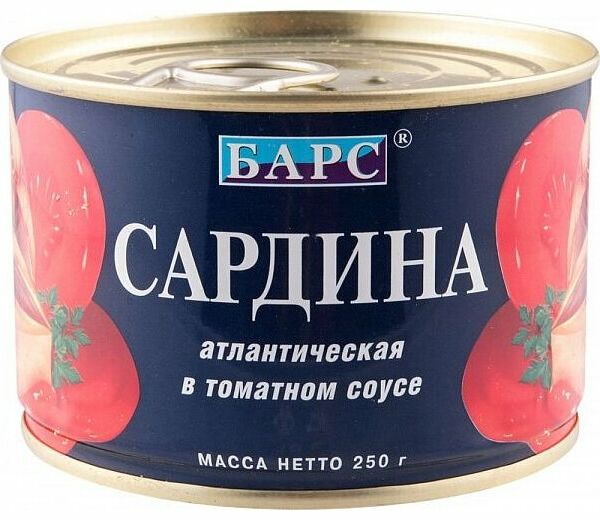 Сардина Барс Атлантическая в томатном соусе