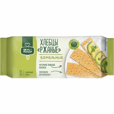 Хлебцы Вкус и Польза вафельные ржаные 70 г