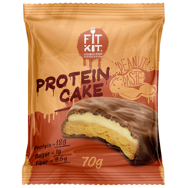 Fit Kit Protein Cake арахисовая паста 70 г