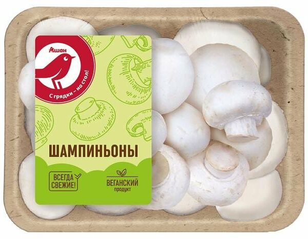 Грибы Ашан Красная птица шампиньоны