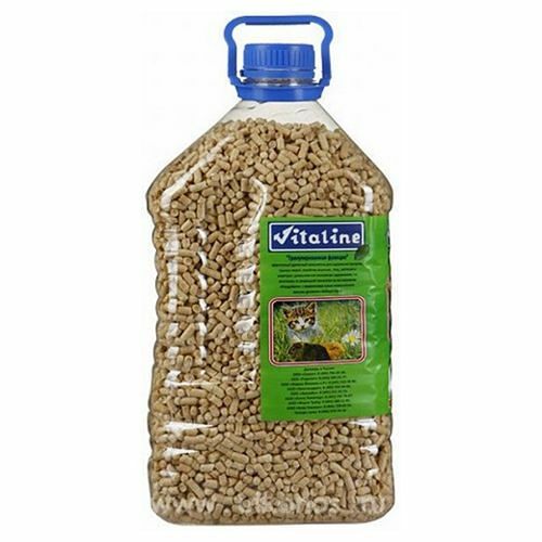 Наполнитель 3 кг Vitaline древесный (опилки гранулированные) для грызунов и кошек