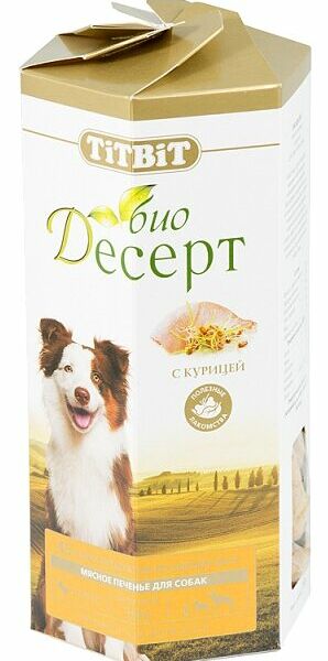 Лакомство для собак Titbit Био Десерт Печенье с курицей стандарт